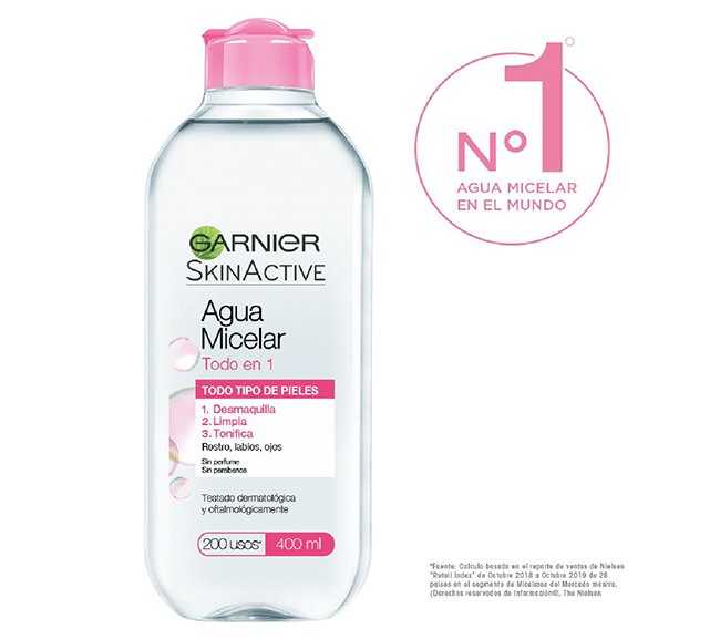 Agua micelar Garnier Skin Active